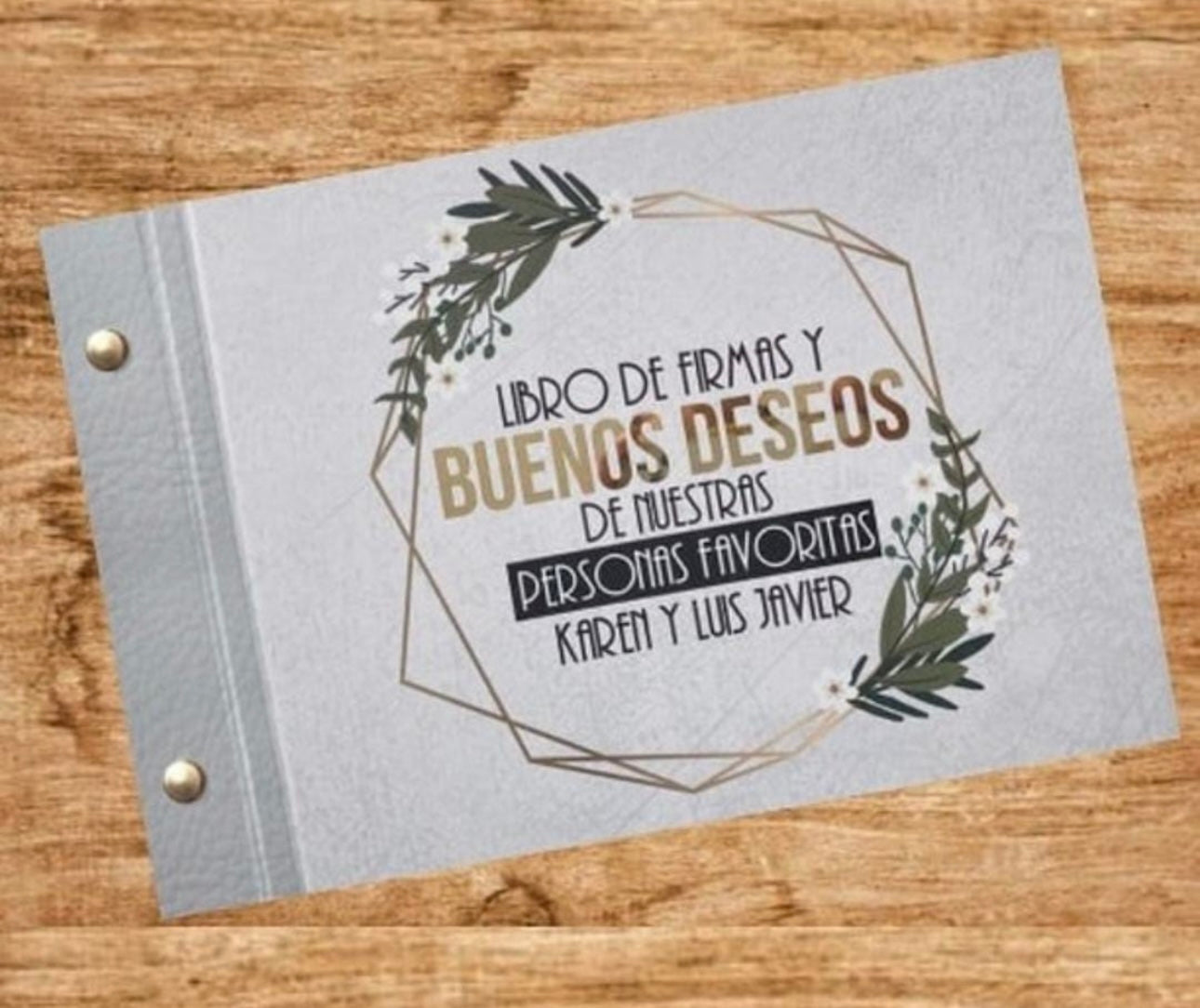 Libro de firmas y fotos para boda "Nuestra Boda" Geométrico